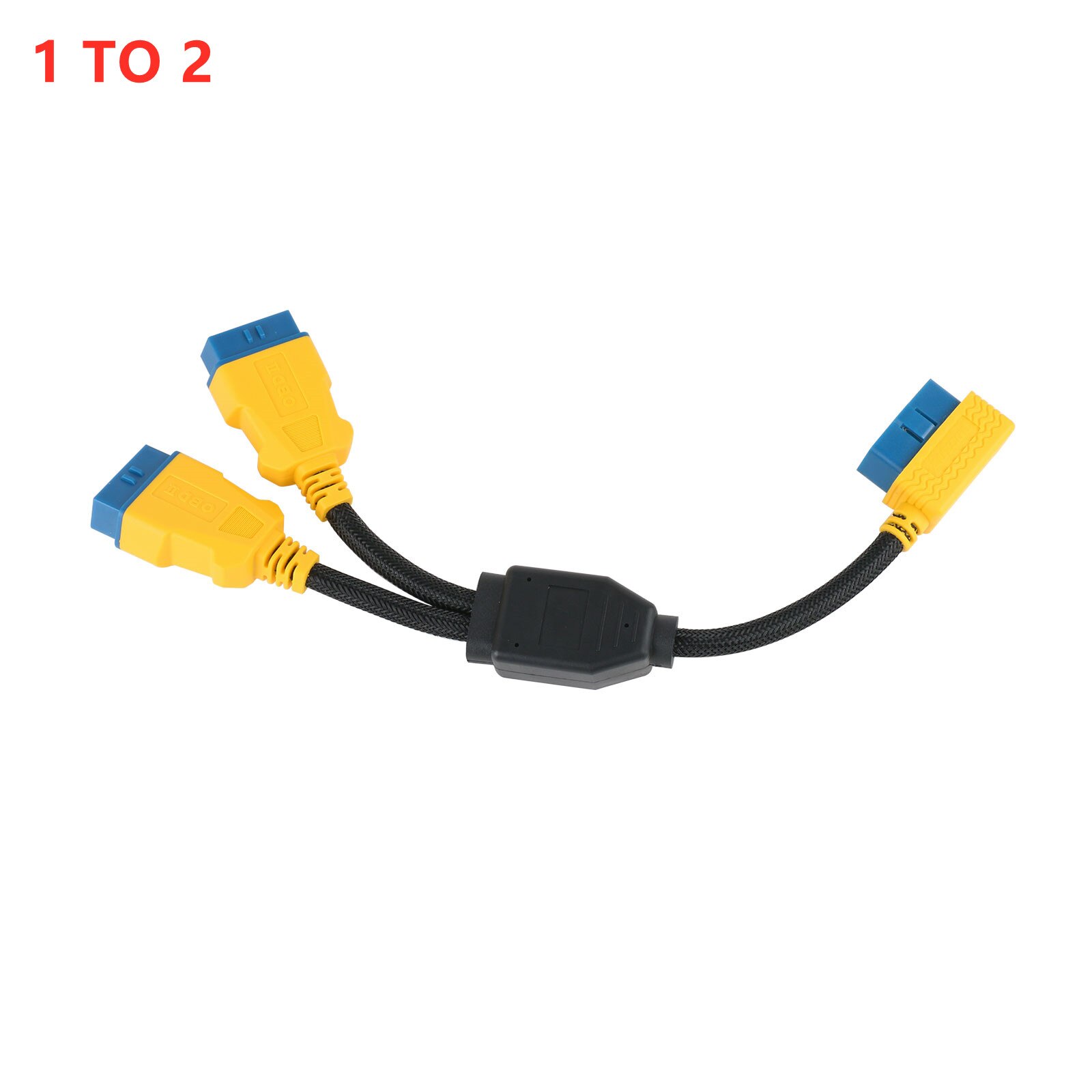 AUTOOL Car OBD II OBD2 16 Pin Male to Female Extension Cable Car Diagnostic Extender Cord Adapter for Pro3/Launch/ELM327: 1 to 2