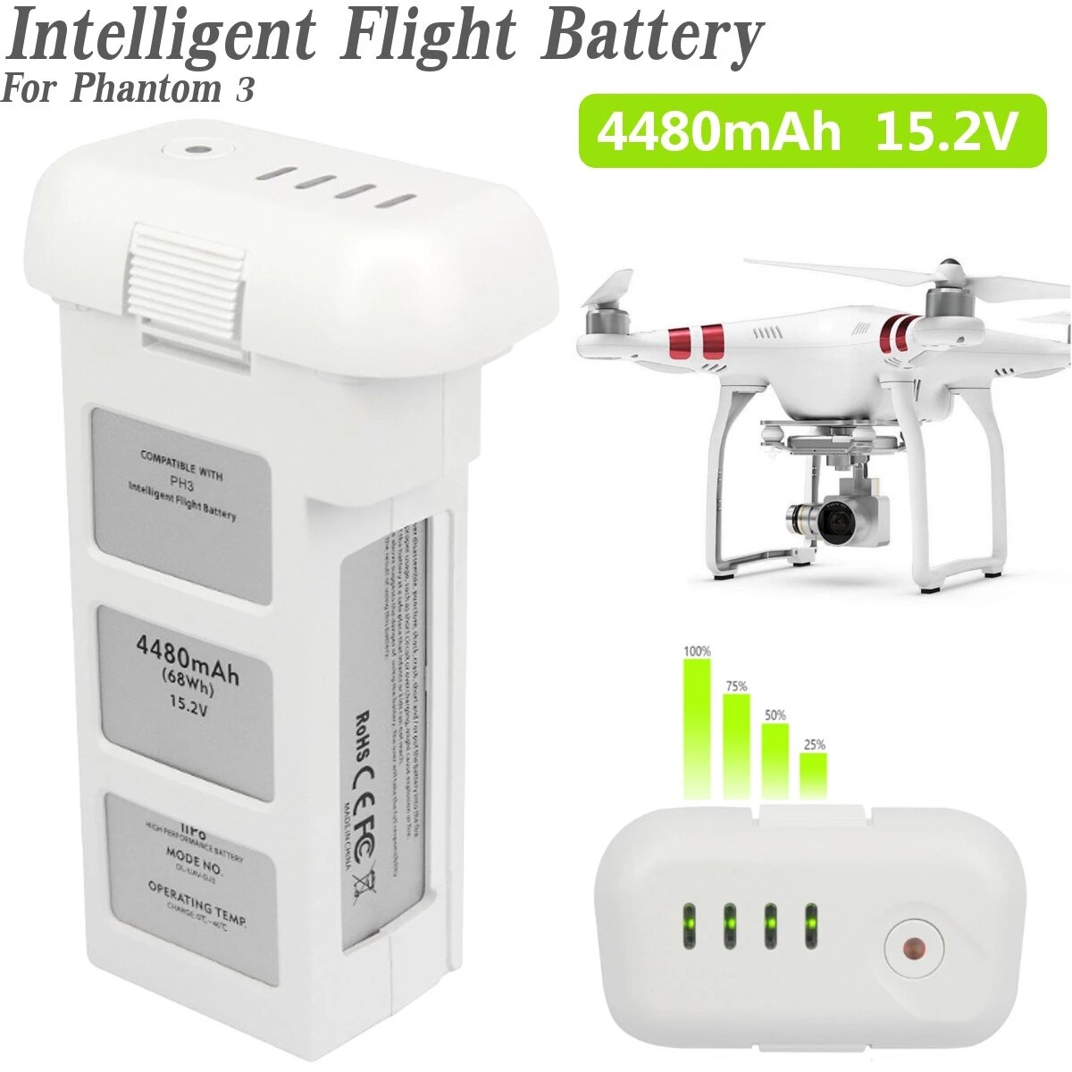 4480mAh 15,2 V 4S Intelligente Flug LiPo Batterie Für DJI Phantom 3 SE Professionellen Erweiterte Standard RC Drohne