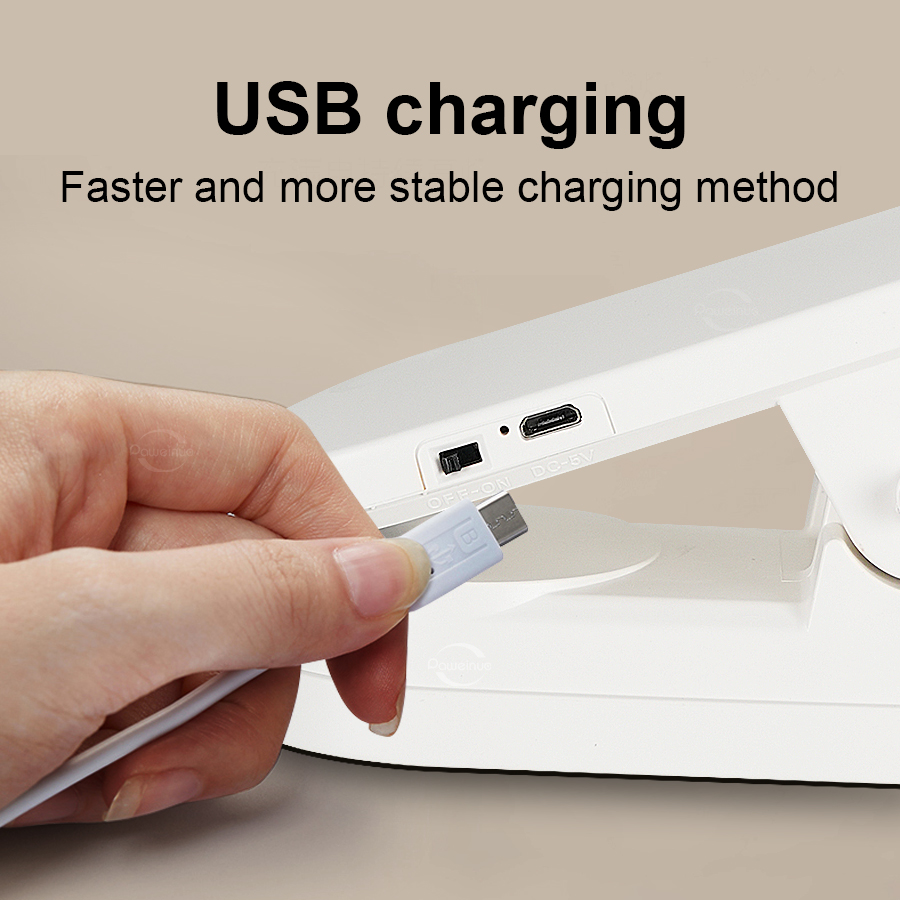 Usb-oppladbar boklampe trinnløs dimming 3000 mah stor kapasitet øyebeskyttelse studentleselampe arbeidsbordlampe klips