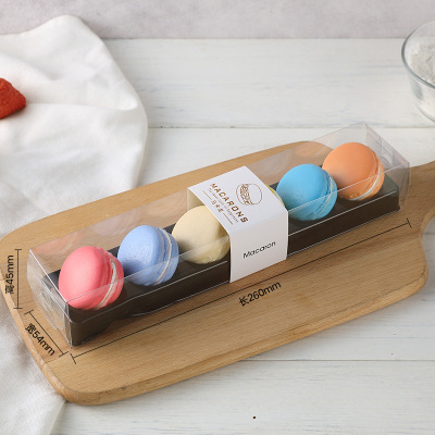 50 sets doorzichtige pvc mousse cake dozen macarons verpakking bal bruiloft cupcake dozen babyshower verjaardag feestdecoratie: F  6 granen