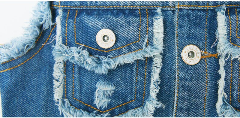 Meisjes Denim Vest 3-13Y Kids Cowboy Vest Mouwloze Jean Jassen Kinderen Bovenkleding Lente Zomer Kleding