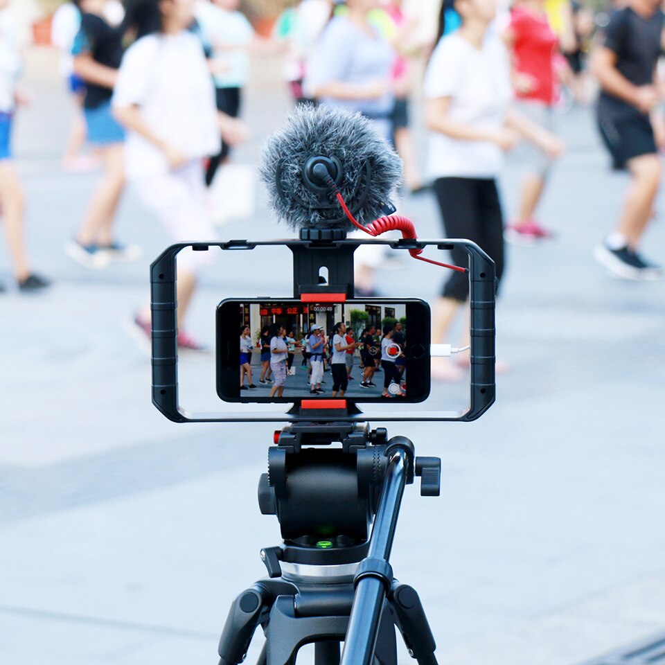 Smartphone Video Rig, Video Stabilizer Handgreep voor iPhone Samsung Huawei Mobiele Telefoon Filmmaken Professionele Videomaker