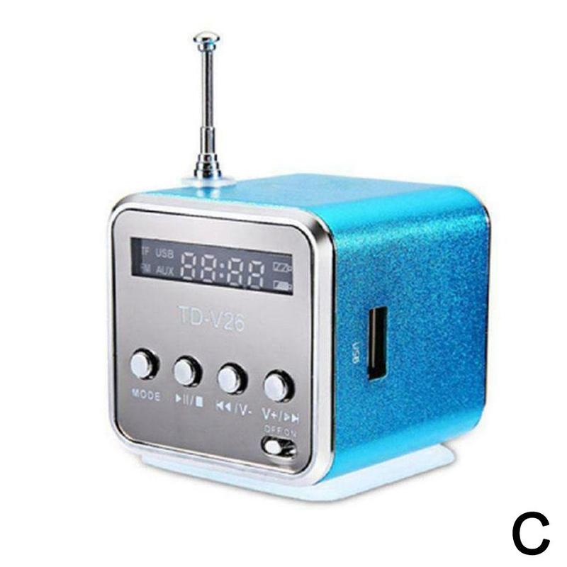 Tragbares mini-td- -v26- digitalradio mit lautsprecher, zweikanal-lautsprecherkarte, stereo-sd/tf-disk, u/micro  n9 x 3: C