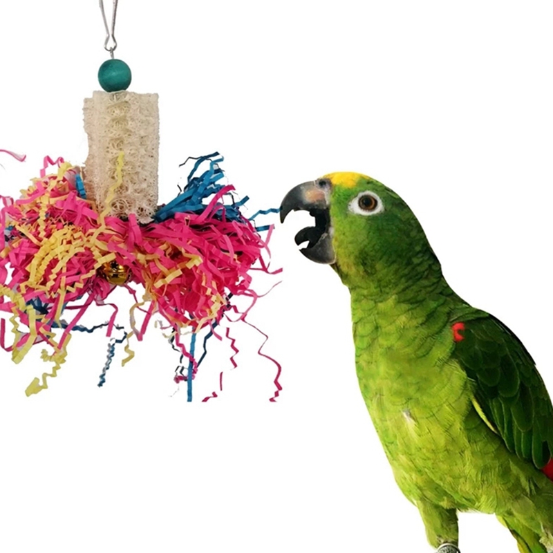 View of Parrots Shredding Toys Parakeet Chewing Foraging T... – Grandado