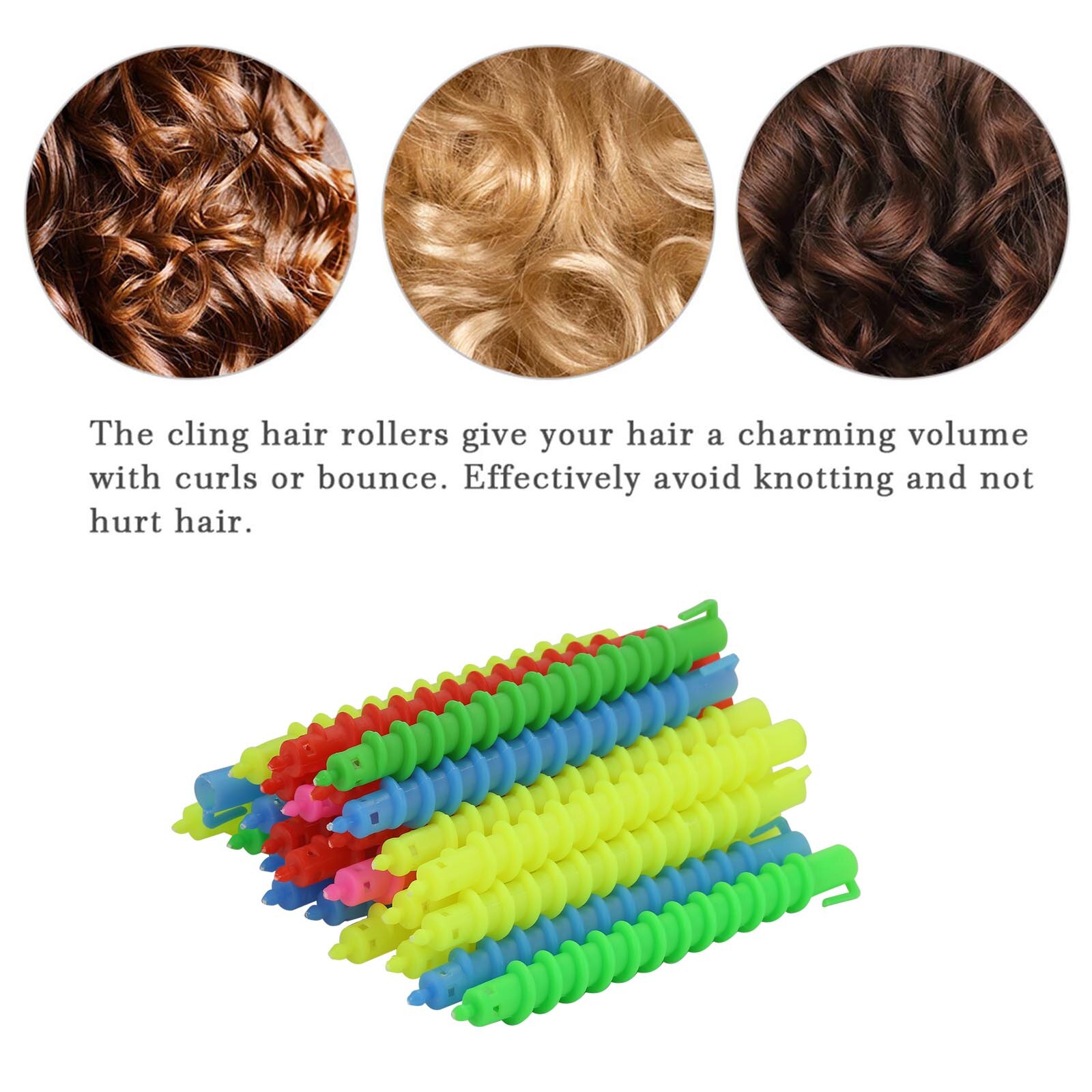26Pcs Spiral Hair Perm Rod Spiral Rod Barber Hairdressing Hair Roller Curler Hairdressing Maker Styling Tool for Women and Girls