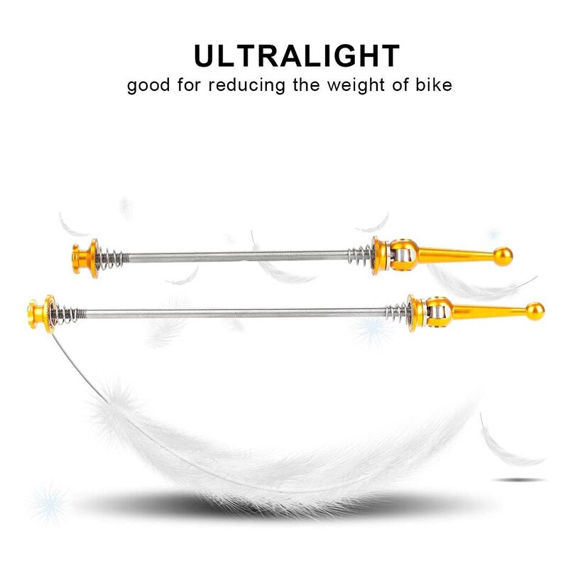 Bicycle Skewers 1 Pair Ultralight Titanium Quick Release Bicycle Hub Skewers for MTB Road Bike