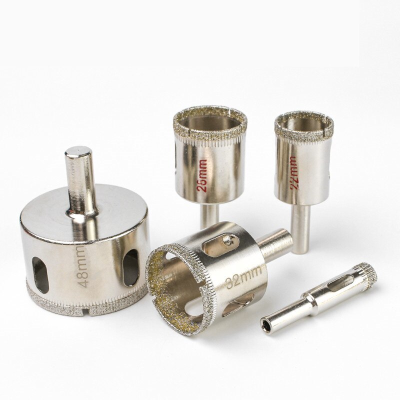 1Pc 6-60Mm Gecoat Diamant Boor Glas Core Hole Saw Voor Keramische Tegels, marmer En Keramische Opening Elektrische Tool