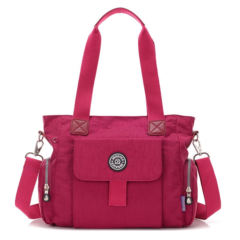 Casual Vrouwen Schouder Nylon Tas Waterdichte Reistas Handtas Shopper Dames Crossbody Tas Luier Messenger Zakken Zakken W694: grape purple