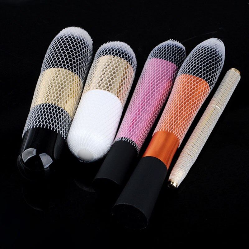 10 stk makeup pensel pen beskyttelses etui kosmetisk skønhed værktøj vagt kappe elastisk mesh net net beskytter børster cover