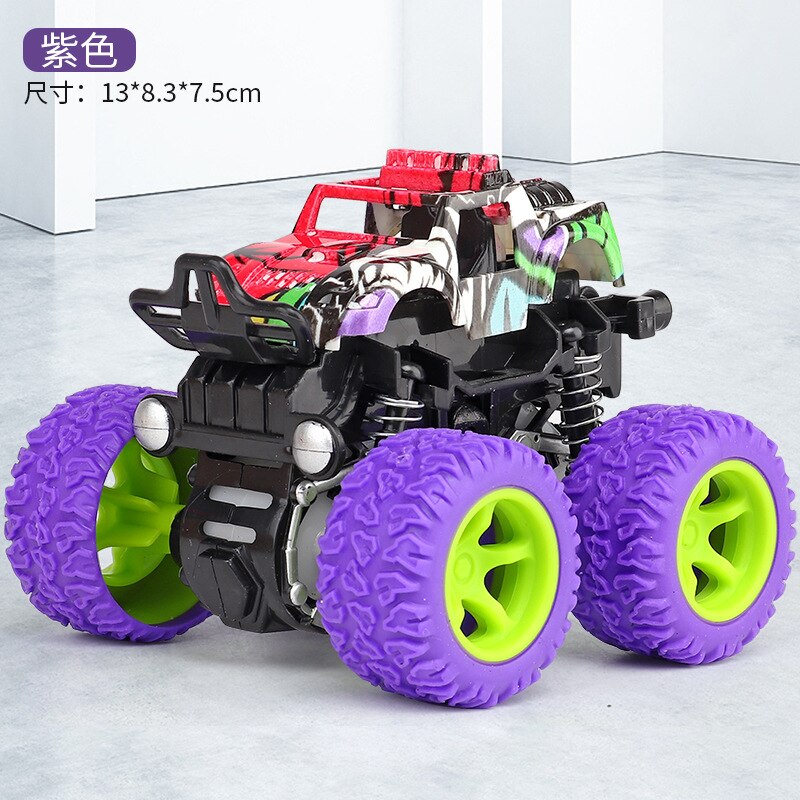 Alloy ABS Inertia Four-Wheel Drive Big Foot Toy Off-Road Vehicle Children&#39;s Stunt Car Toy for Baby: E