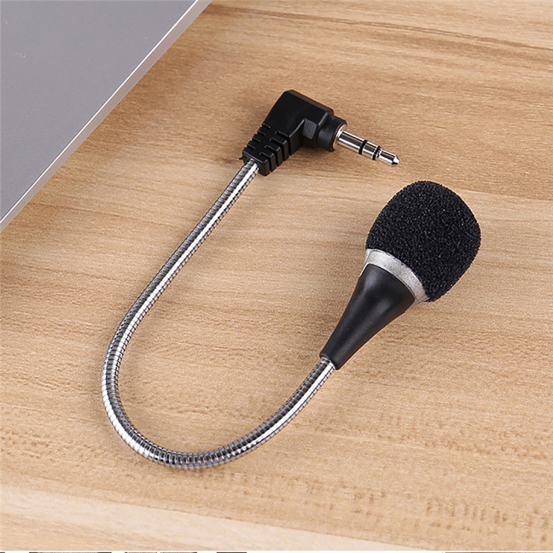 VOBERRY 3.5mm Jack Plug Flexible Mini PC Microphone Studio Speech Mic Stand Holder For PC Desktop Notebook Skype Chat #