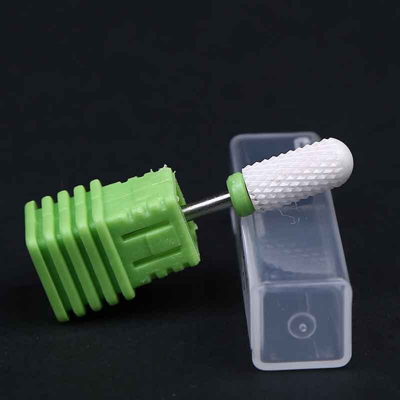 1 x (herramienta de archivo rotativa de pedicura para brocas de uñas de cerámica, BT001-F S4V5) broca de taladro de uñas de cerámica V02: C