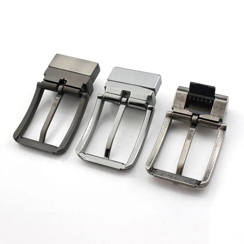 1PC 35mm Metaal Geborsteld Mannen Gesp Mat Bruin Clip Gesp Draaibare Bodem Enkele Pin Half Gesp lederen Craft Riem