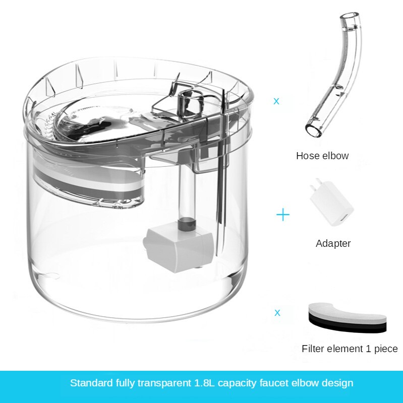 Fuentes de beber para gatos, circulación automática, inteligentes, inducción, para beber agua para perros y gatos: Set 2 / EU Adapter