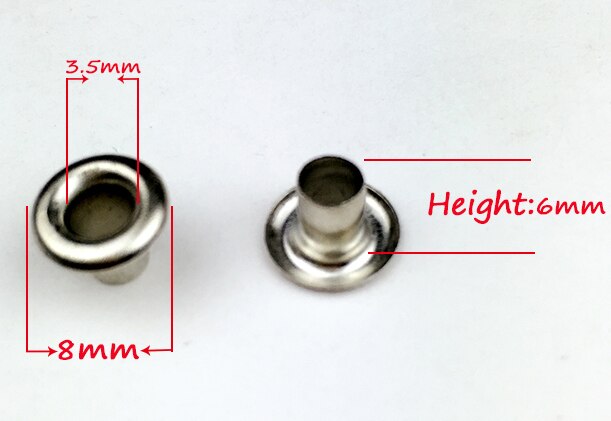 500 sets inner diameter 3.5mm colored Eyelets Paint pores Metal holes Bags decorative fish eye closure: Default Title