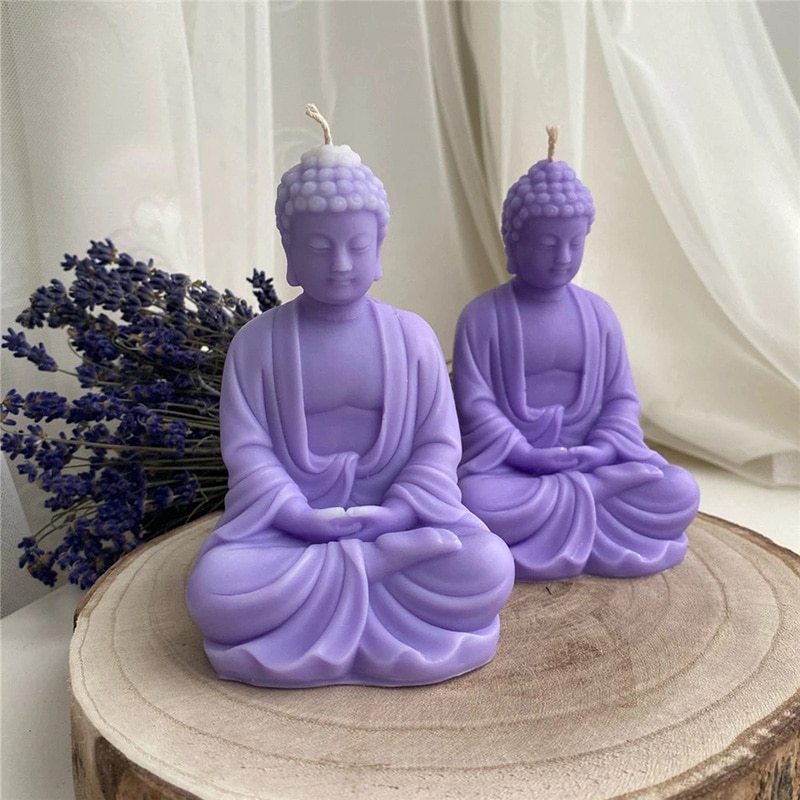 Moule en plâtre de grande taille pour Statue de bouddha, Sakyamuni, Sculpture, bougie, en Silicone, Bodhisattva, bénédiction en béton, artisanat
