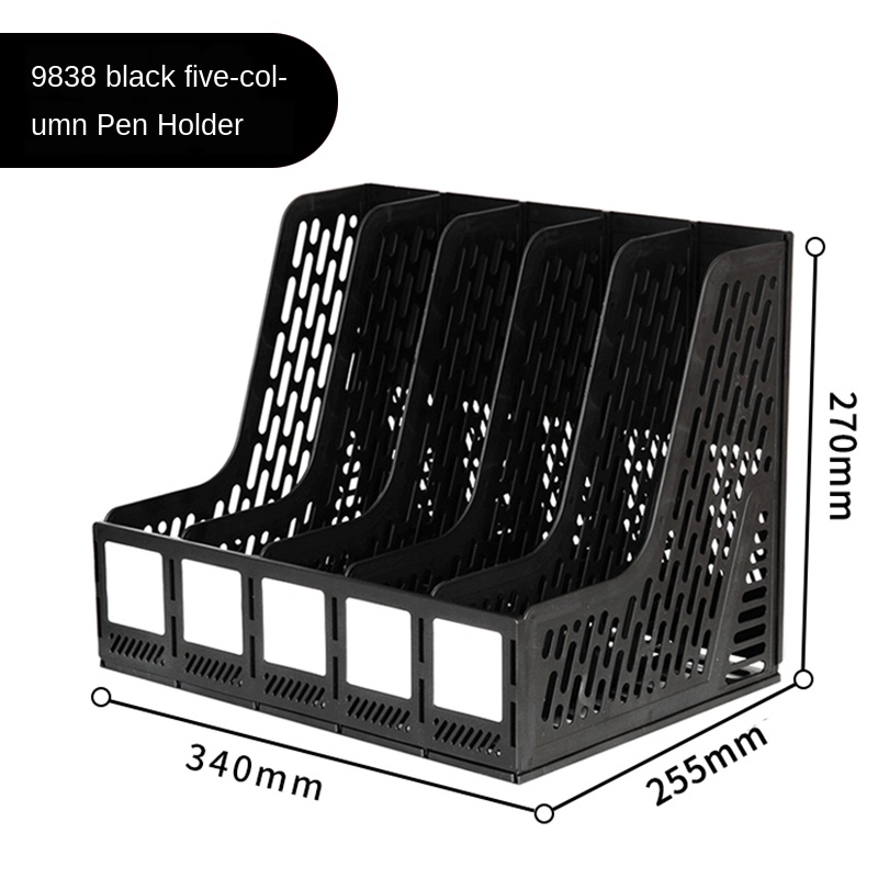 Thickened Folder Storage Box Document Holder Vertical Bookshelf Book Stand Desktop File Box Basket A4 Multilayer Stationery: Style 17