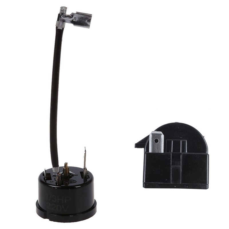Compressor Thermal Overload Protector for HX1/3HP Refrigerator & 3PIN Terminals Refrigerator PTC Starter Relay 12 Ohm Resistance