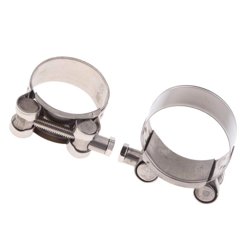 36-39mm &amp; 40-43mm Stainless Steel Motorcycle Exhaust Clamp Banjo Clips