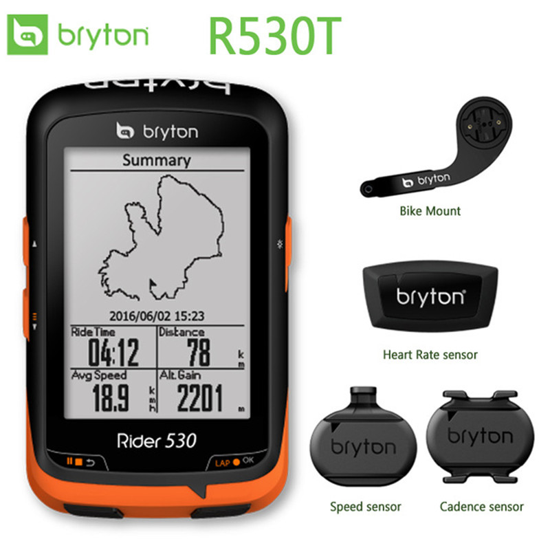 Bryton Rider 530 Gps Fiets Fietsen Computer & Extension Mount Ant + Snelheid Cadans Dual Sensor Hartslagmeter