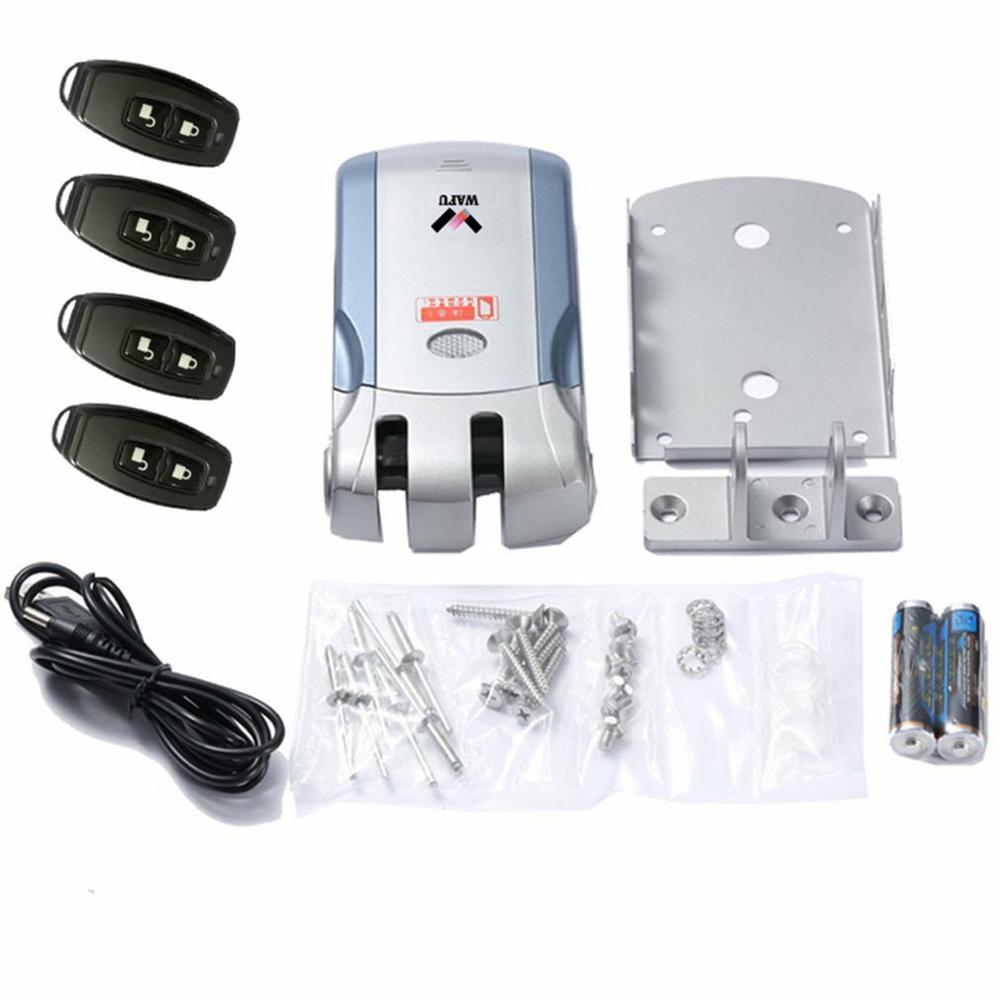 Security Keyless Wireless Remote Control Electronic Lock Invisible Keyless Entry Door Lock 433mHZ Controllers Phone APP Control: Default Title