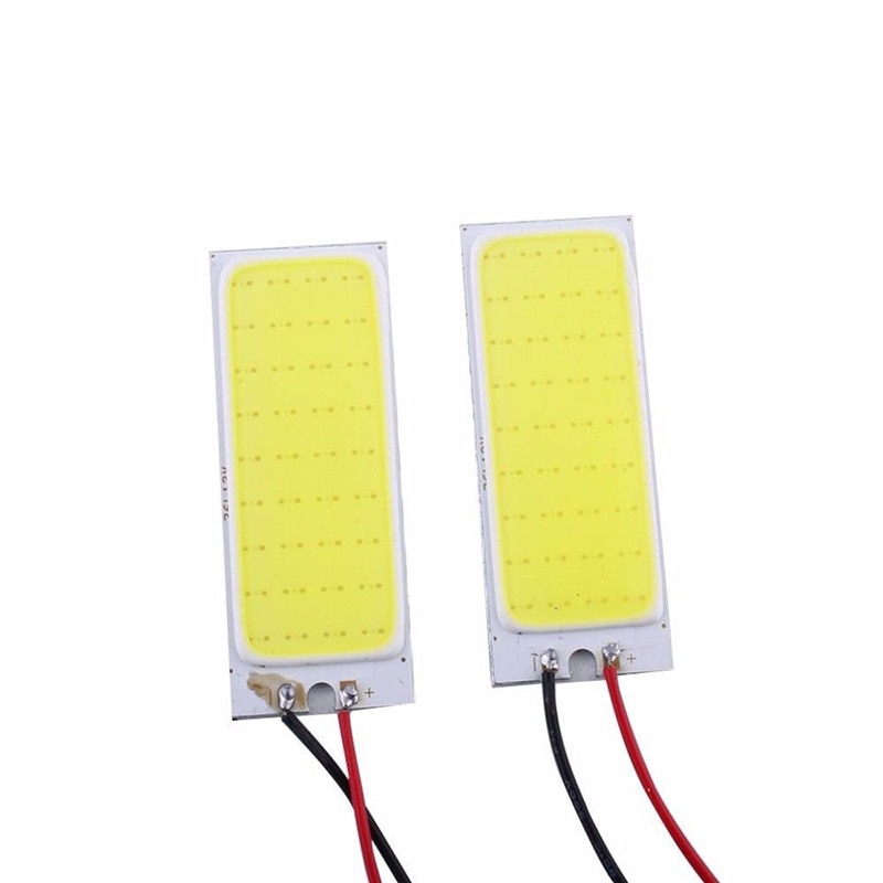 2 piezas 12V Xenón HID Blanco 36-LED COB cúpula mapa bombillas de luz Interior del coche de la lámpara del Panel