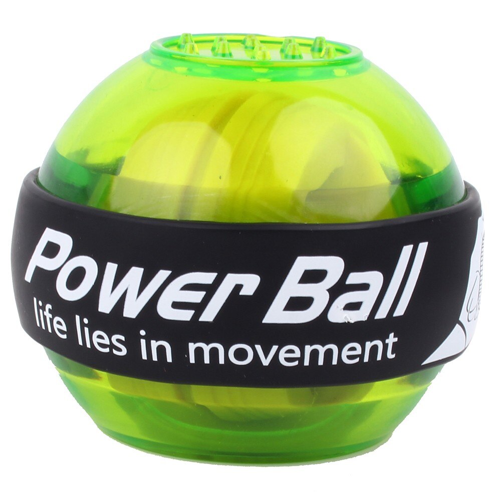 Gym power bold gyroskop håndled powerball træningsudstyr håndgreb træner gyro fitness boldmuskel slappe af: Grøn