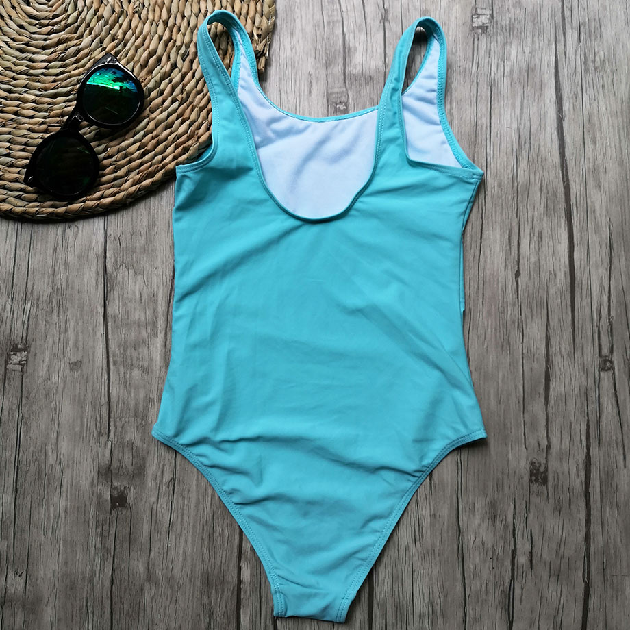 8-14 Years Girl Swimsuit Kids One Piece Teenager Girl Bathing Suit Letter Print Children's Swimwear Girl Swim Wear Swimming Suit