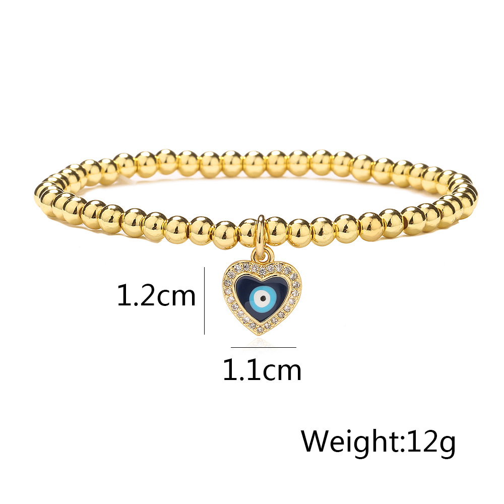 Kleurrijke Zirkoon Turkse Evil Eye Armbanden Bohemian Olie Druipen Hanger Armbanden Dating Sieraden: Hot Stamping