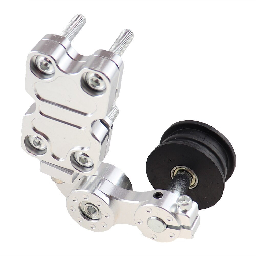 Universal Aluminum Black/Red/Silver/Blue/Gold Alloy Brand Adjuster Chain Tensioner Roller For Motorcycle /Chopper ATV: Silver