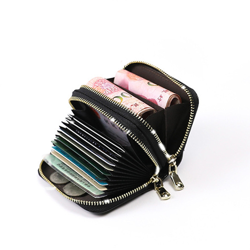 1Pc Unisex 2 Lagen Kaarthouder Leer Vrouwen Creditcards Case Vrouwelijke Visitekaarthouder Portemonnee Tarjetero Hombre