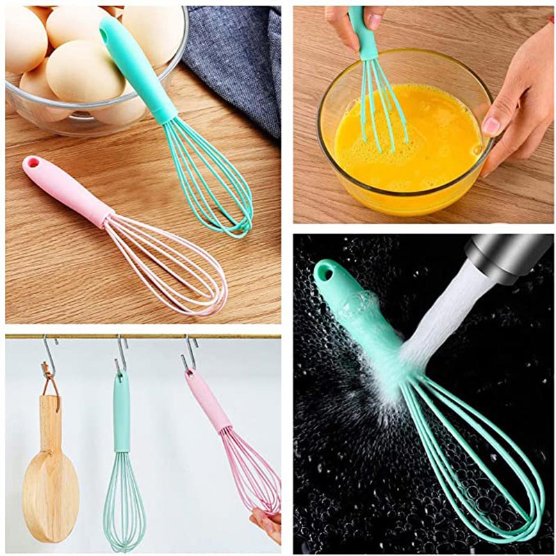 Kitchen Silicone Whisk Egg Beater 17cm Egg Mixer Kitchen Utensil Egg Tools Cooking Foamer Wisk Cook Blender
