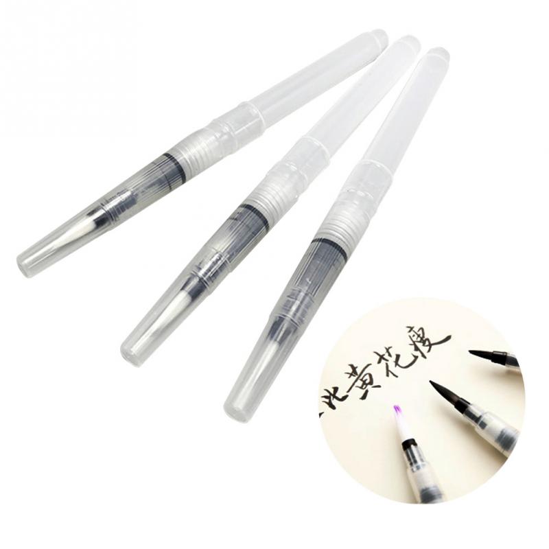 Caneta de aquarela portátil recarregável, pincel ponteira de água, tinta de caligrafia, 1 peça