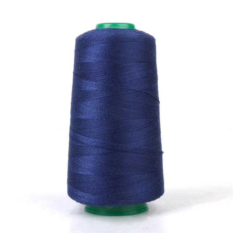 3000 yard Spool of Jeans 20S/2 Sewing Thread for Sewing Machine Dark Blue Line Industrial Polyester Thread Metre Cones