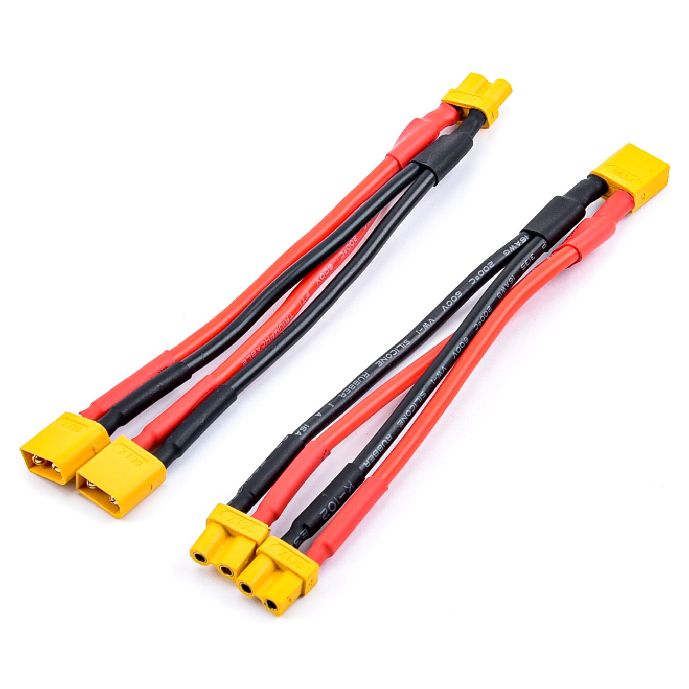 Vergaren XT30 XT-30 Vrouwelijke/Mannelijke Parallelle Kabel Draad Y Lood 18AWG 10 Cm Batterij Oplader Kabel: 1 pair