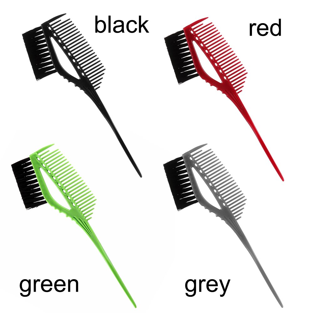 Pincel tinte cabello de doble cara de plástico para salón de mezcla de coloración, herramienta de peluquería, 1 unidad