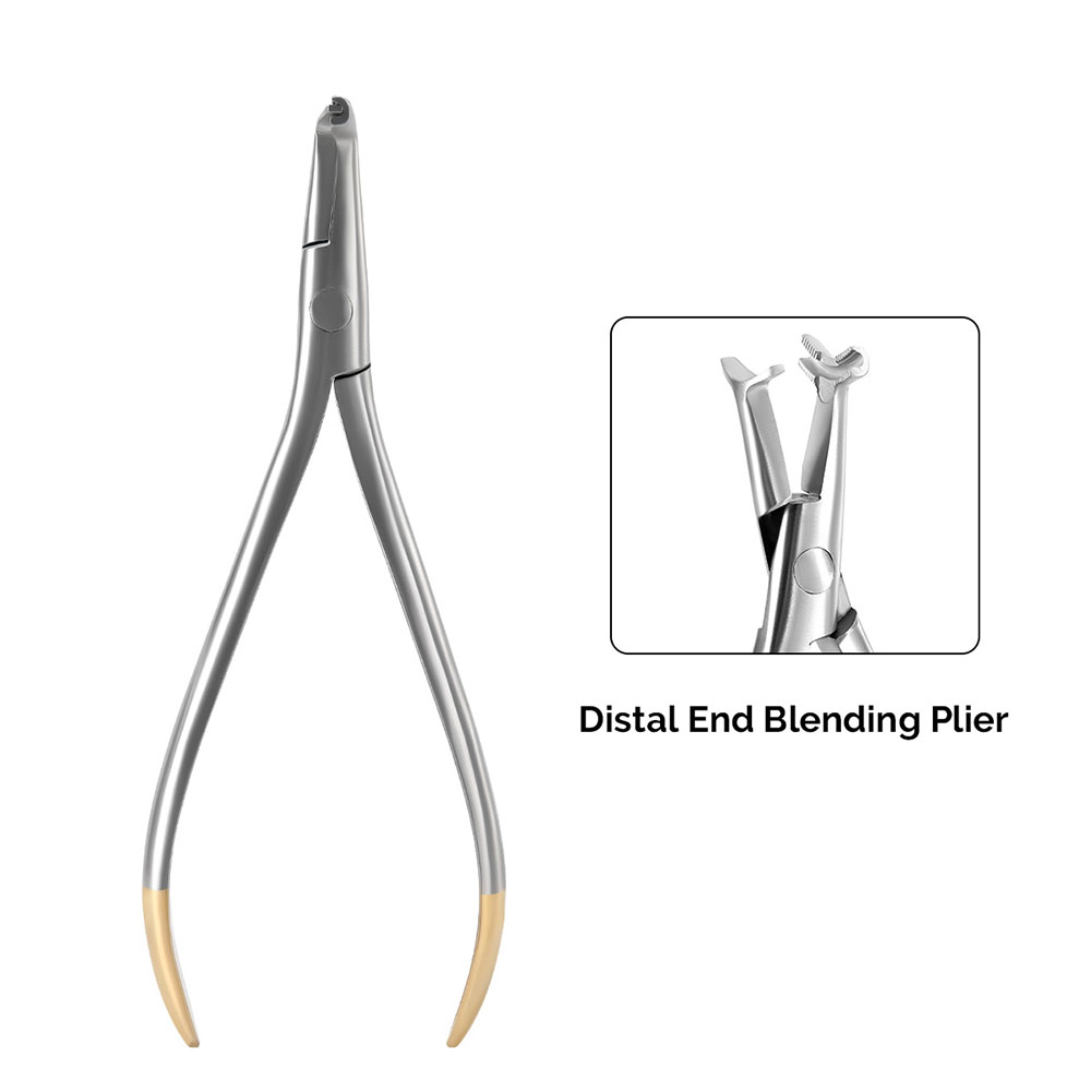 Azdent Zahn Zange Kieferorthopädische Draht distal Ende Cutter Zangen Halterung befestigen Entferner Zange Edelstahl Zahnmedizin Instrument: Orange