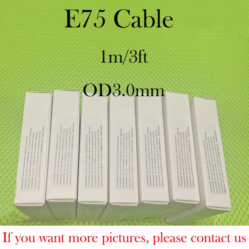 10Pcs/Lot Original 5ic 1M/3FT E75 Chip USB Data Cable Charger For 6 6s 7 8 8plus XR Xs Max With Package