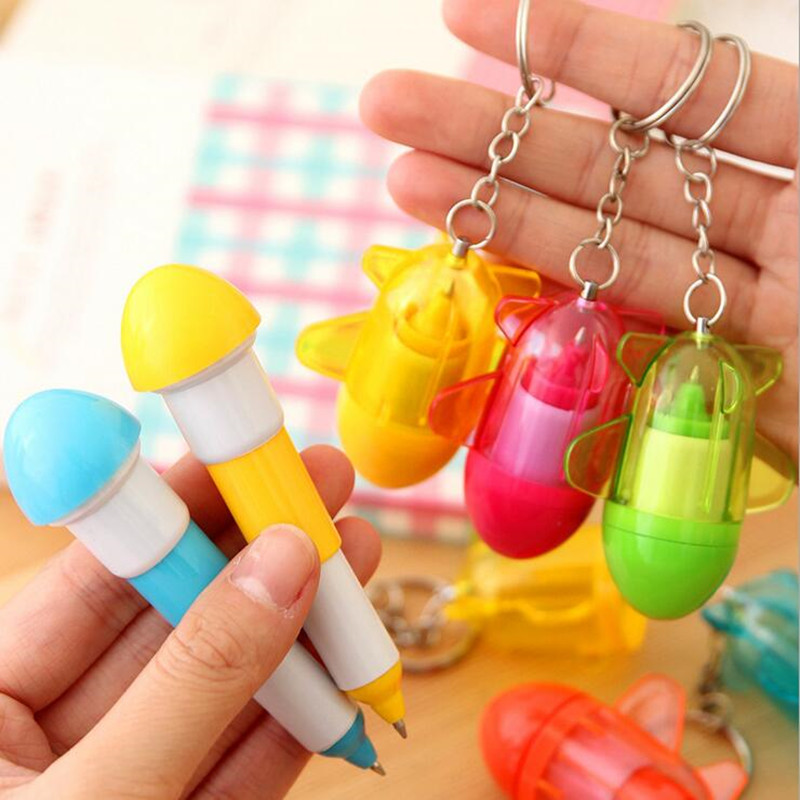 30 pièces rétractable avion stylo à bille porte-clés bureau école prix papeterie stylos anniversaire jouet fête faveur promotionnel