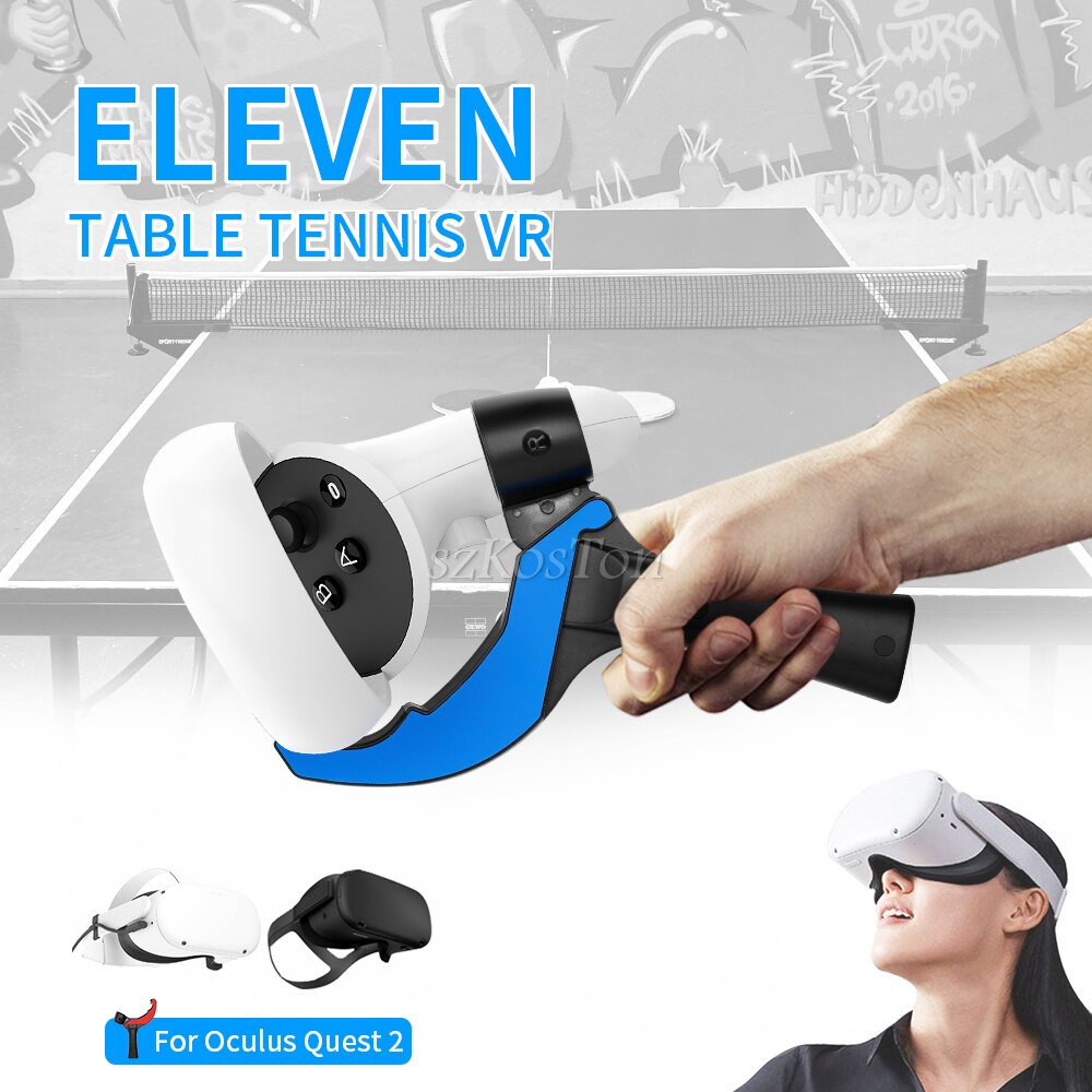 Table Tennis Racket Grip for Oculus Quest 2 Touch Controllers Playing Eleven VR Game Ping Pong Gaming accessories