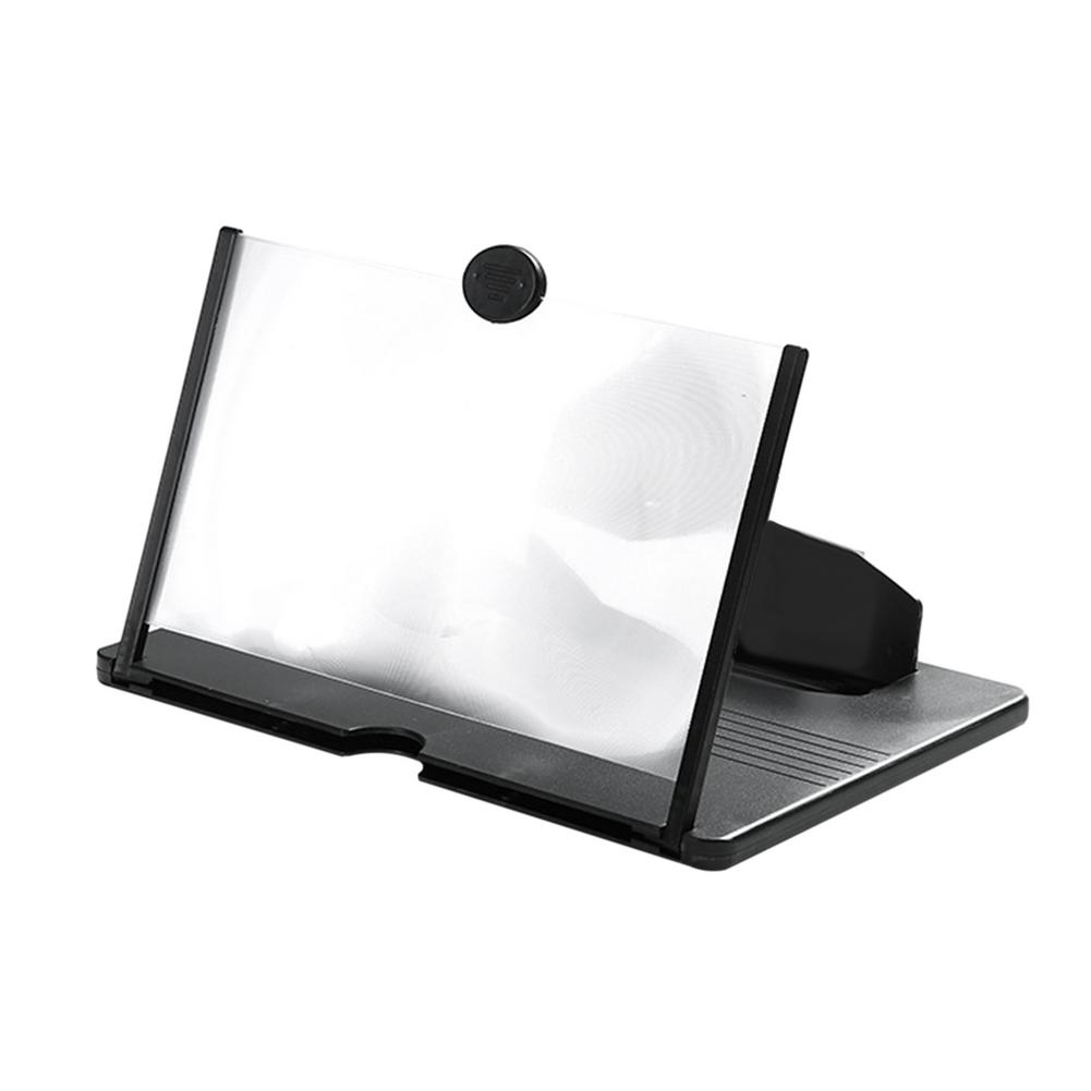 12 Cal duży ekran 3D HD wzmacniacz ekran ekran telefonu komórkowego lupa na stojak na Smartphone: Black