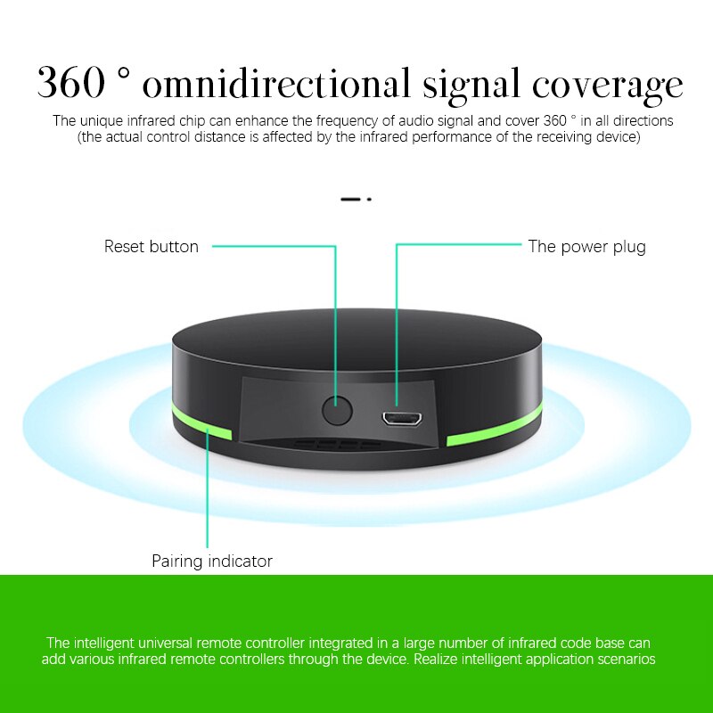 Newest Version Tuya WiFi IR Universal Remote All-in-one IR Remote Control Smart Home Hub Controller Work With Alexa Google Home