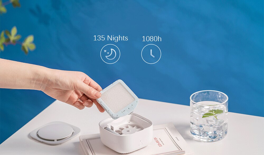 Xiaomi-repelente de mosquitos inteligente 2, repelente de mosquitos no tóxico, recargable por USB, funciona con la aplicación Mijia,