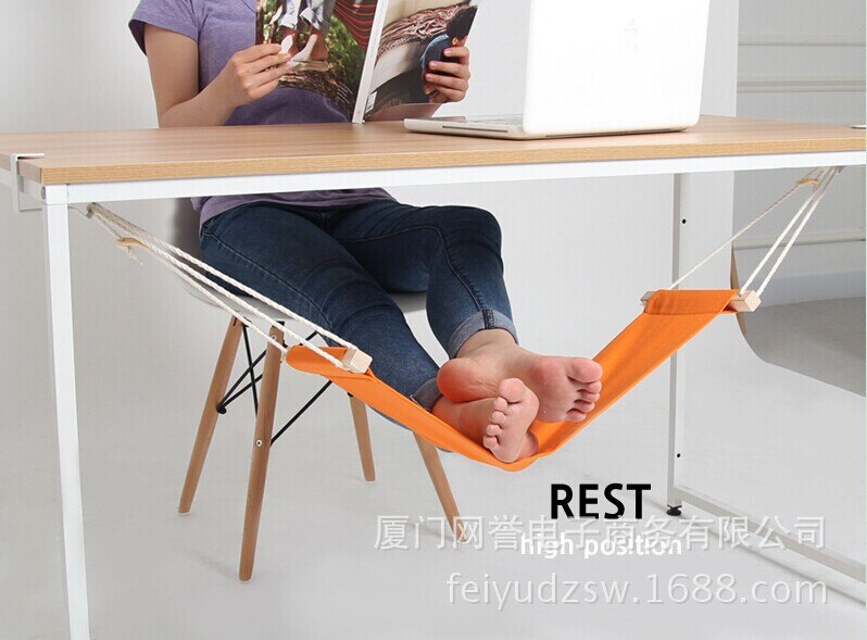 Fodhængekøje træthed lettelse hængekøje kontor fodhvilende hængekøje under skrivebordet hamaca rede de dormir