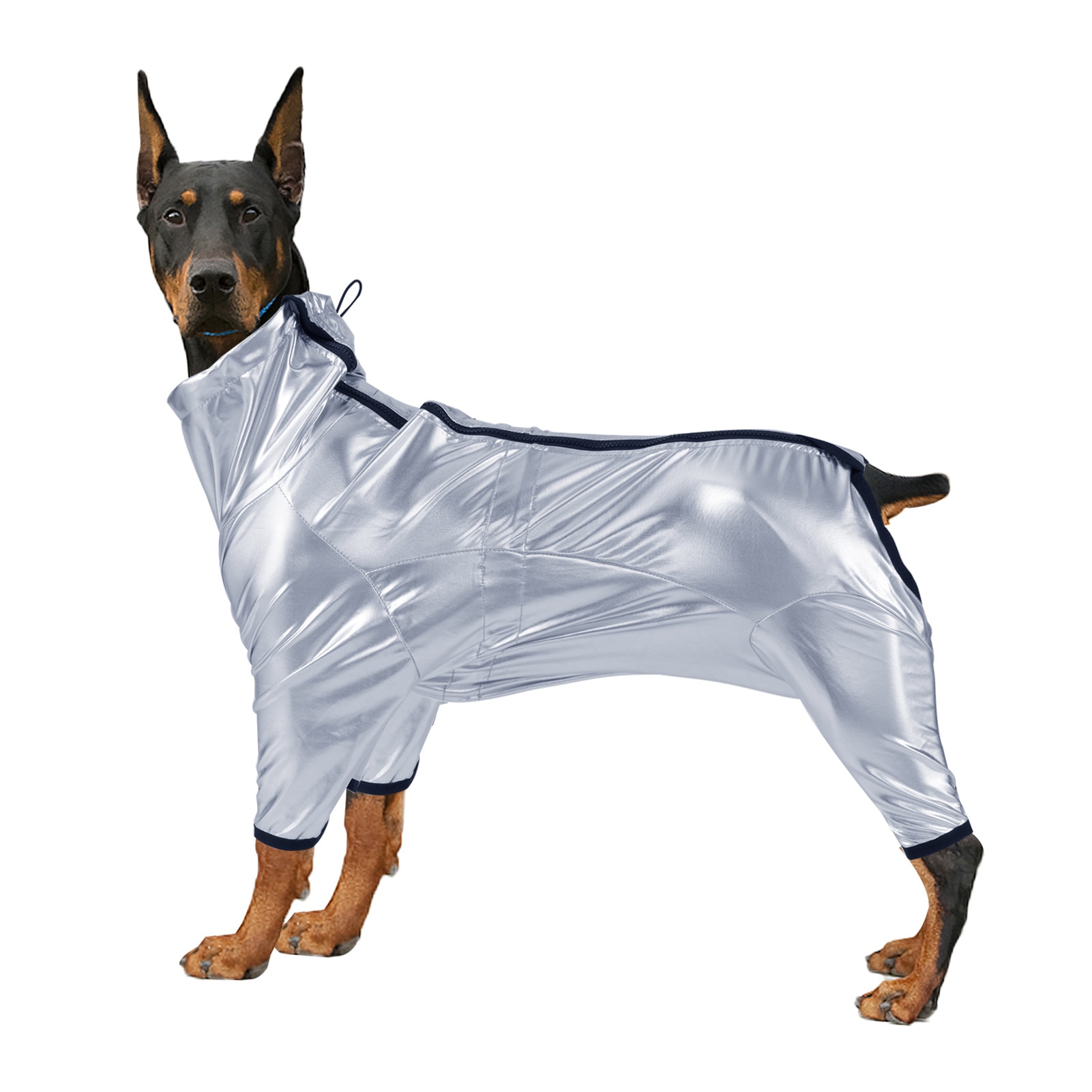 Veste à fermeture éclair pour chien, manteau complet à col roulé, Costume de Costume d&#39;espace étanche pour petit, moyen et grand gabarit