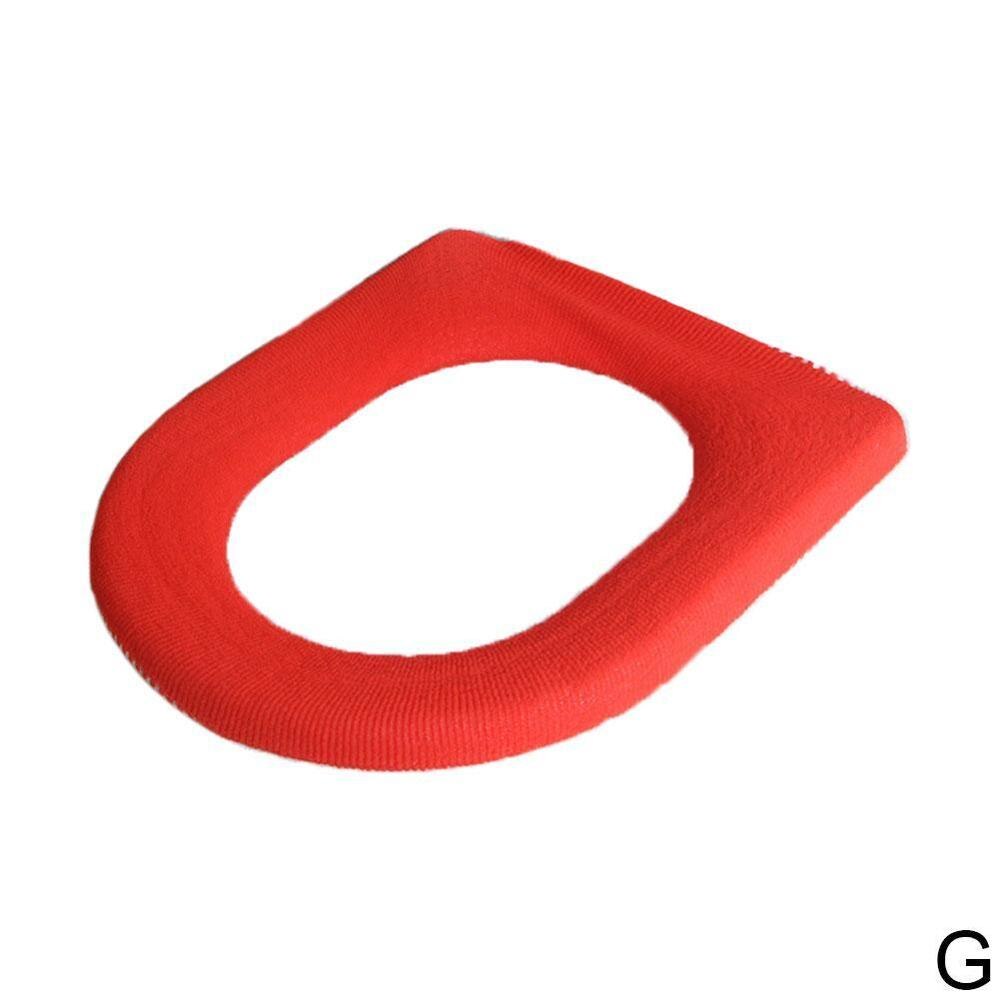 Kolorowe ciepłe miękke zmywalne pokrowiec na deskę sedesową zestaw mata robić wystroju domu Closestool mata poszewka pokrowiec na klapę sedesu akcesoria: czerwony