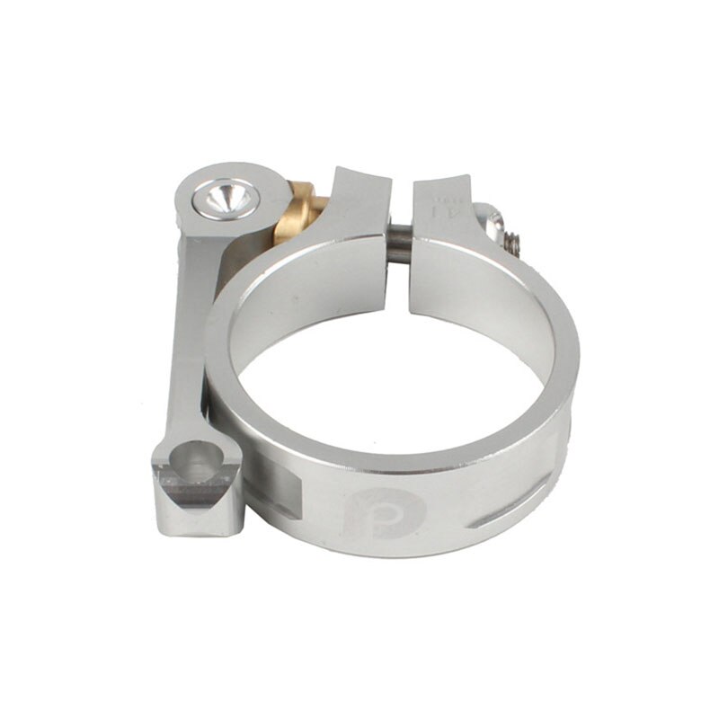 Faltrad Sattelstütze Schellen Aluminium Legierung CNC 41mm Geeignet Für 33,9mm Sattelstütze Fahrrad Sitzrohr Klemme: silber-