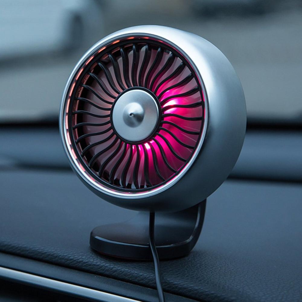 Car multi-functional fan 3 Speed Adjustment USB Car Fan Air Conditioner Colorful Light Dashboard Cooling Fan