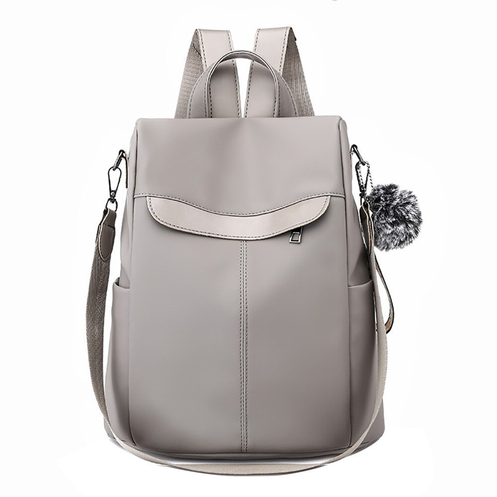 Mochila Oxford para mujer, para viajar, tamaño grande, de cuero suave, gran capacidad, mochila de viaje, mochila multifunción, 10-LL: Gris