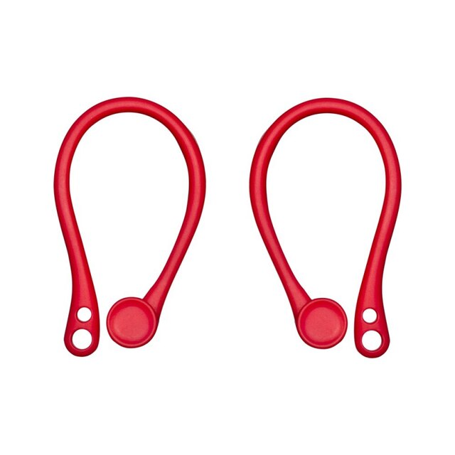 Ganchos para las orejas para Apple AirPods Pro 3 2 1, soporte para las orejas antipérdida, accesorios para auriculares: Red